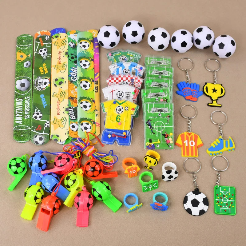 Soccer Party Favors Football Theme Bracelets Keychain Pin Ball Maze Game Toys Ki