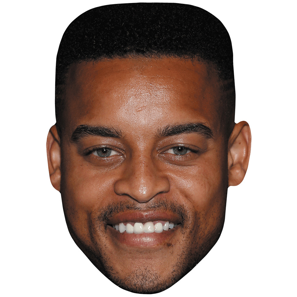 Robert Ri’chard (Stubble) Celebrity Mask, Flat Card Face, Fancy Dress Mask