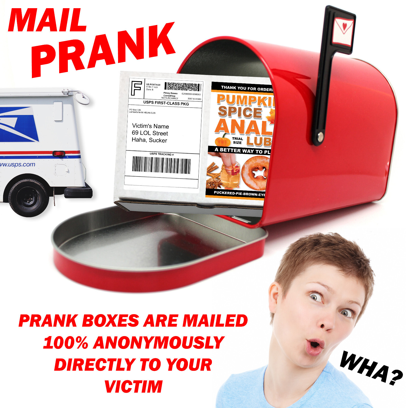 Prank Joke Pumpkin Spice Mail Sent Directly to your Friends to Embarrass Them!