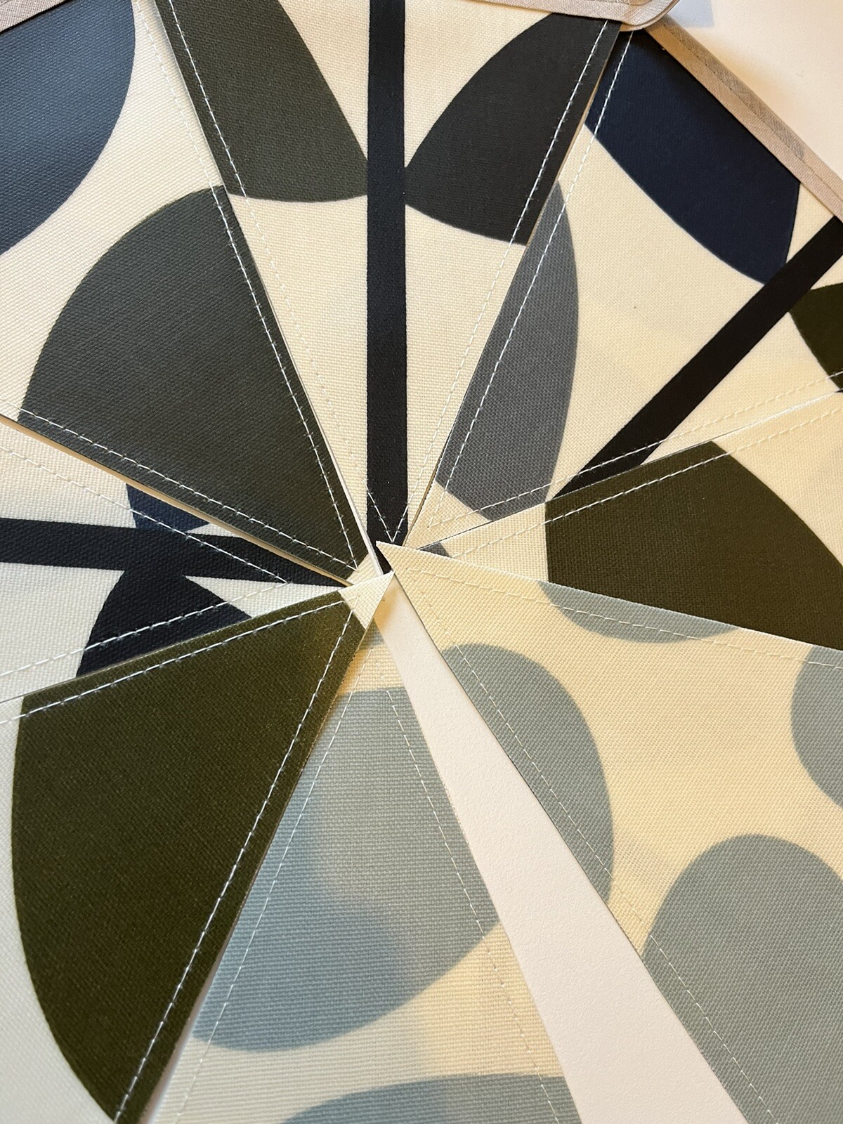 Handmade Oilcloth Bunting – Garden/Home Contemporary – 2 Meters Double Sided