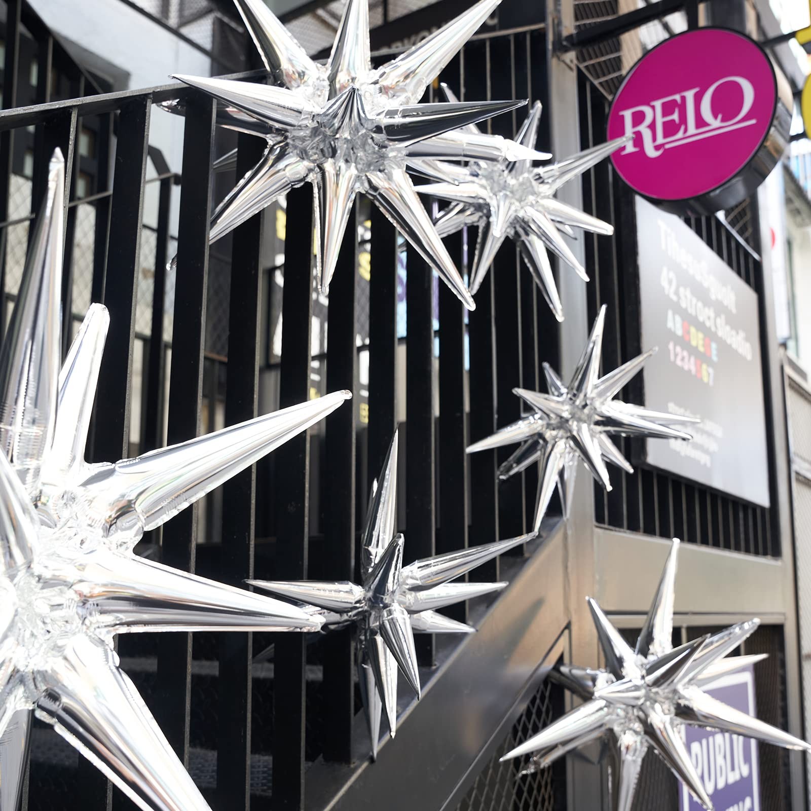 Metallic Silver Star Foil Balloons 6 Pcs Mylar Party Decor Globos Estrella Plata