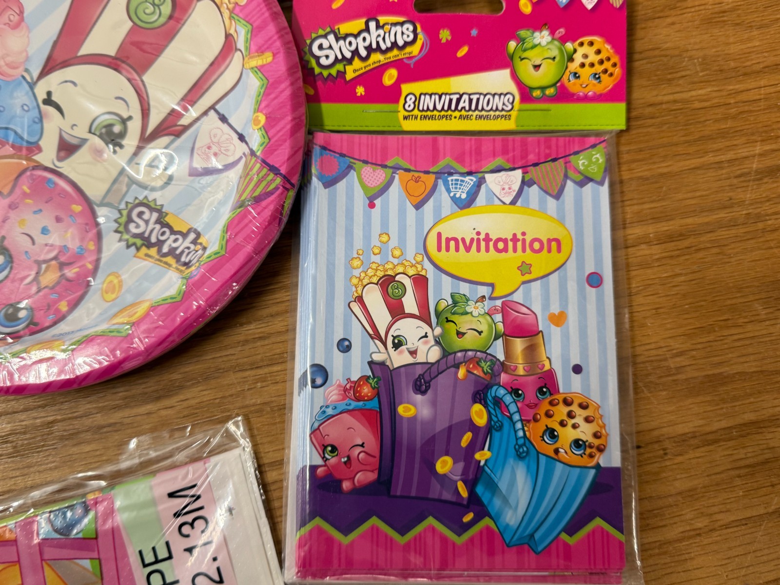 HUGE Shopkins Birthday Party Supplies Decoration Lot Plates Banner Invitations!