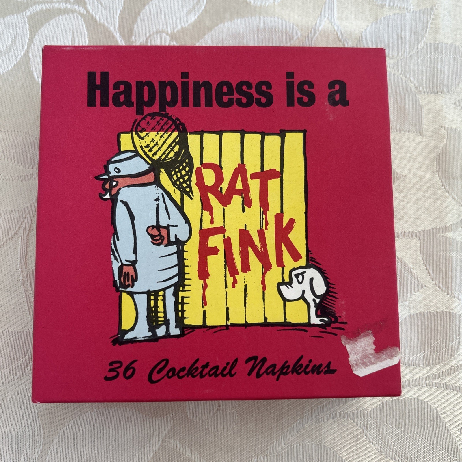 Happiness is a Rat Fink. 36 Cocktail Napkins. Adult Jokes Gag. Complete Set