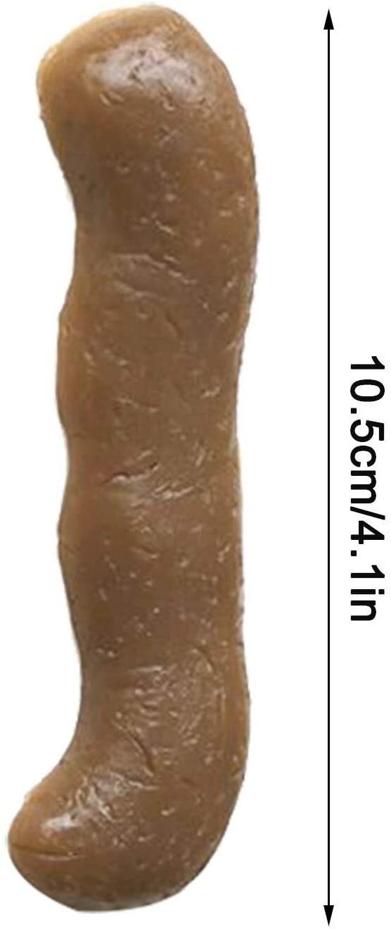 Fake Poop Gag Gift Toy Prank Joke Poo Turd White Elephant Xmas Stocking Stuffer