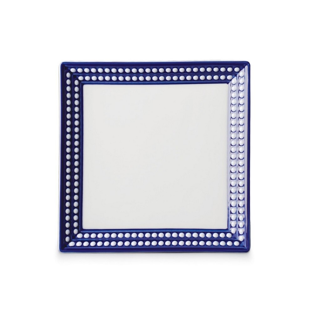 NEW L’Objet Perlee Square Tray Bleu 20x20cm