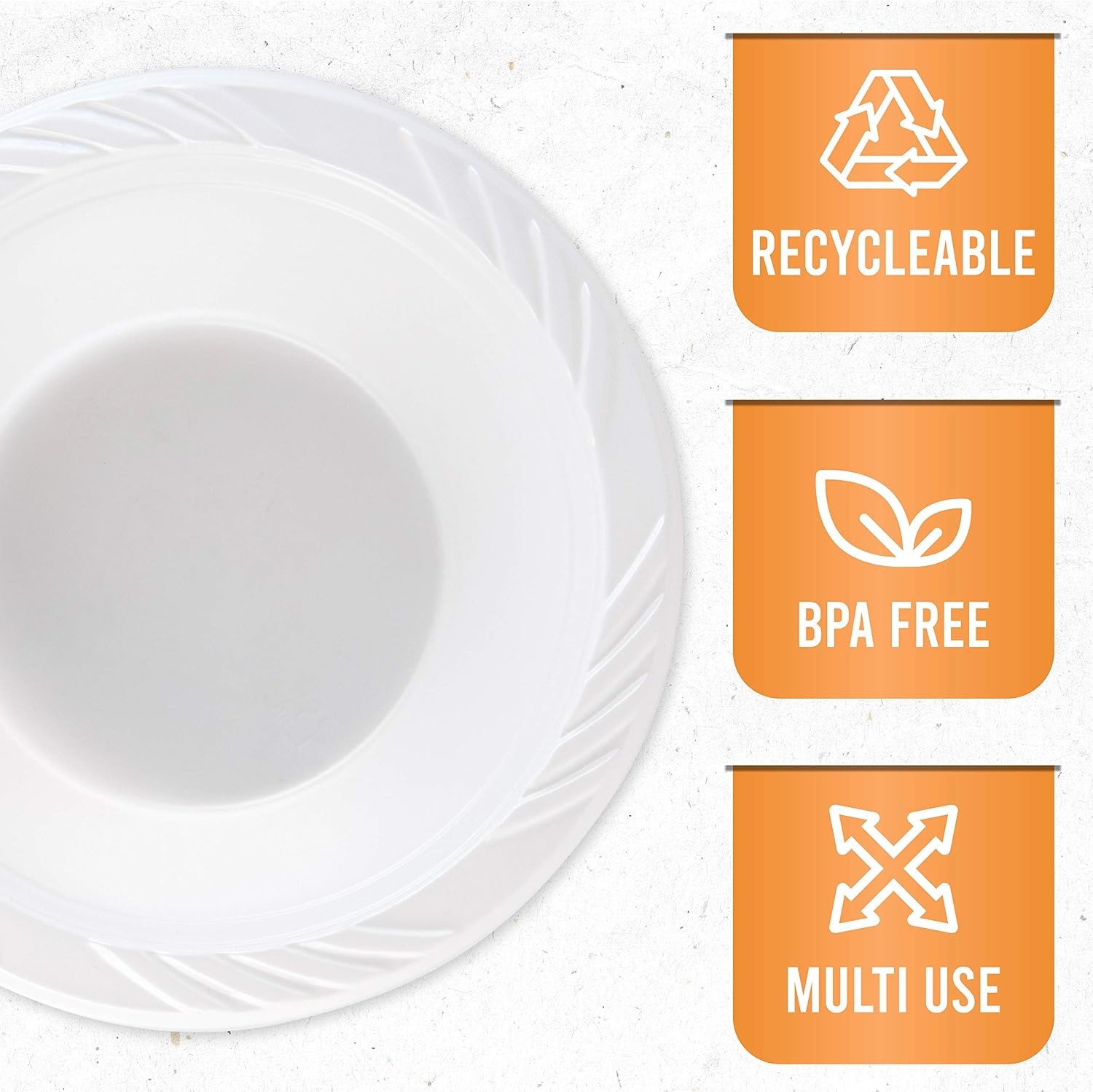 400 Count Disposable 12 ounce White Plastic Soup Bowls