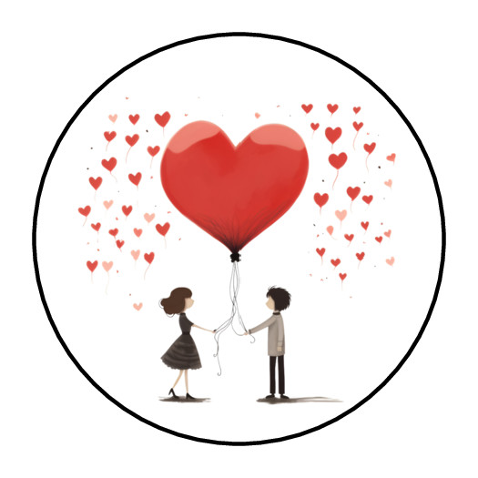 Valentines day stickers labels tags envelope seals