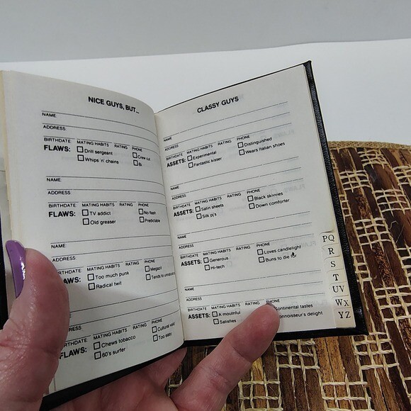 Chippendales Little Black Book 1982 Novelty Adult Humor Gag Gift Address Book