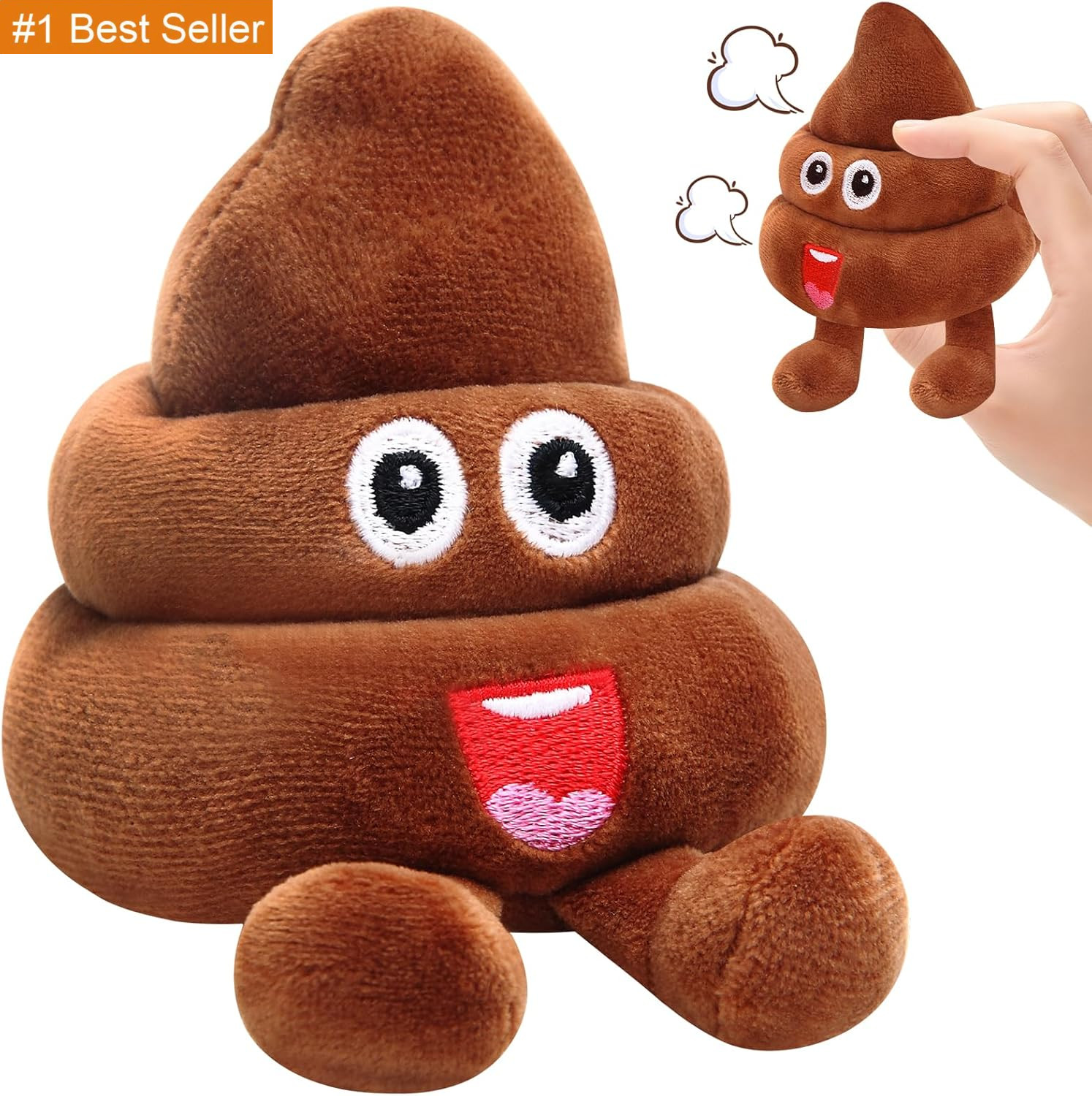 Funny Farting Poop Plush Toy,30 Hilarious Fart Sounds Dammit Pranks Doll,Perfect
