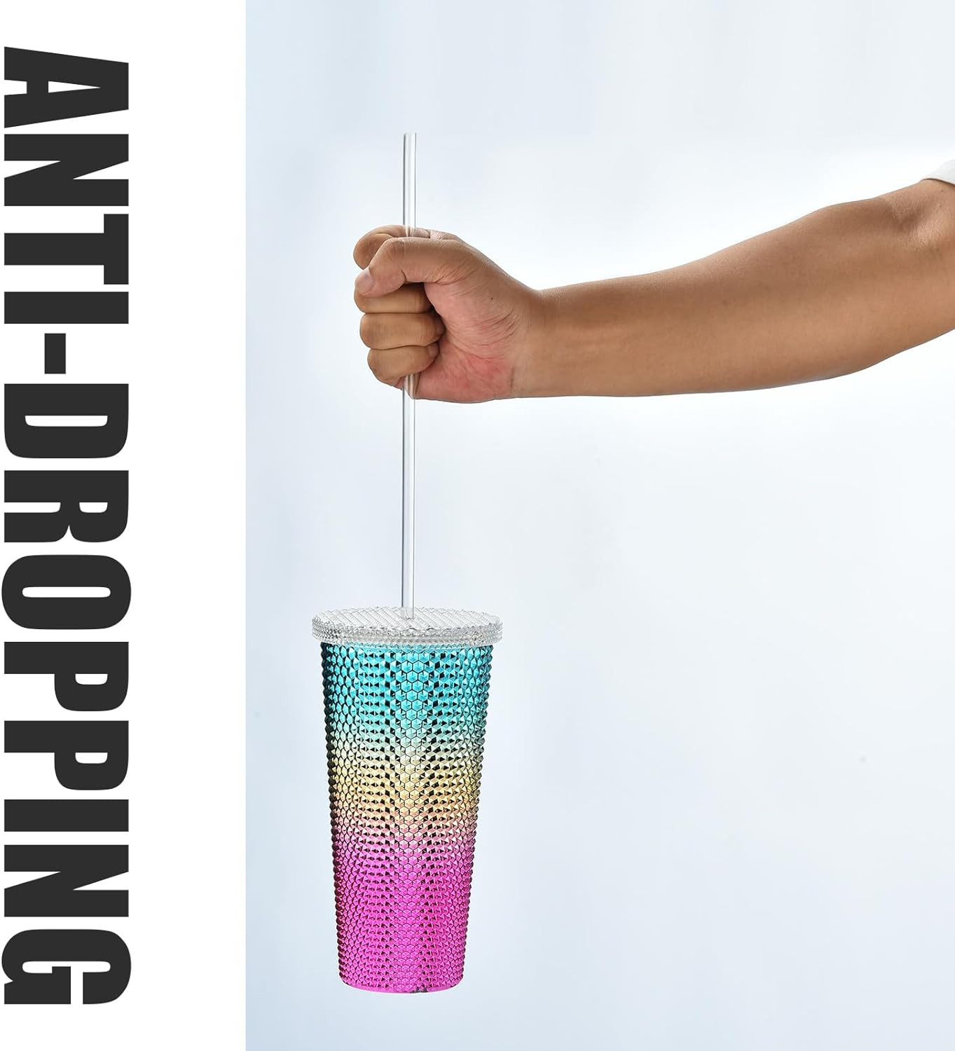 10.5 Inch Tritan Hard Plastic Clear Straws, Long Reusable Clear Replacement T…