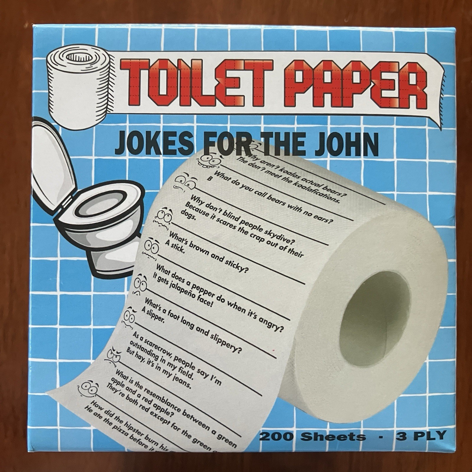 Jokes for the John 3 Ply White Toilet Paper Bathroom Humor Party Gag Gift Adults