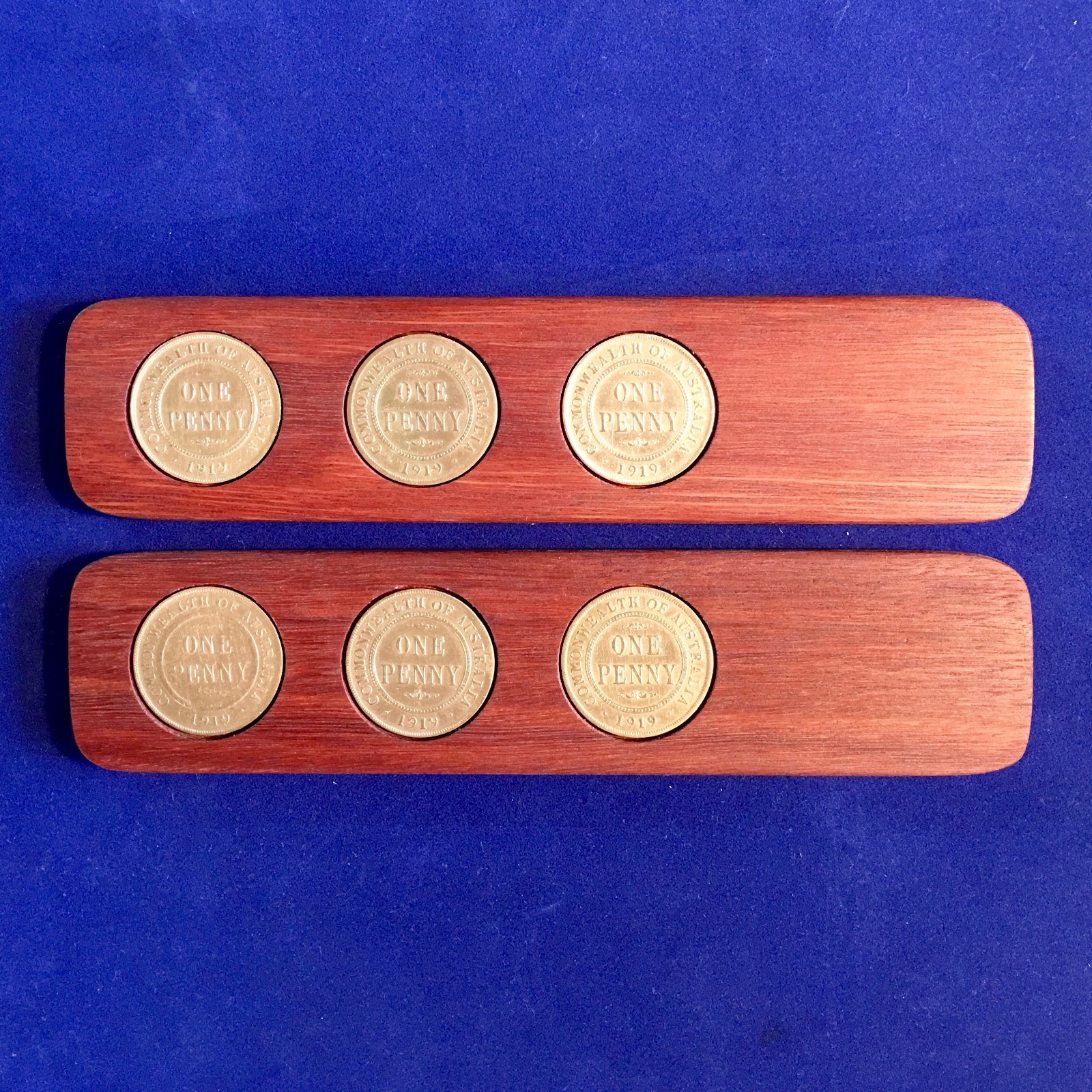 1944 Hardwood Two-Up Game Set Birthday Gift present 1944 Australian Penny two up