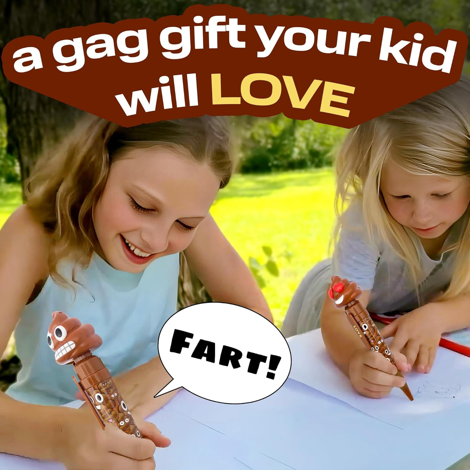 Farting Poop Pen Makes 7 Funny Fart Sounds – Perfect Stocking Stuffers for Kids