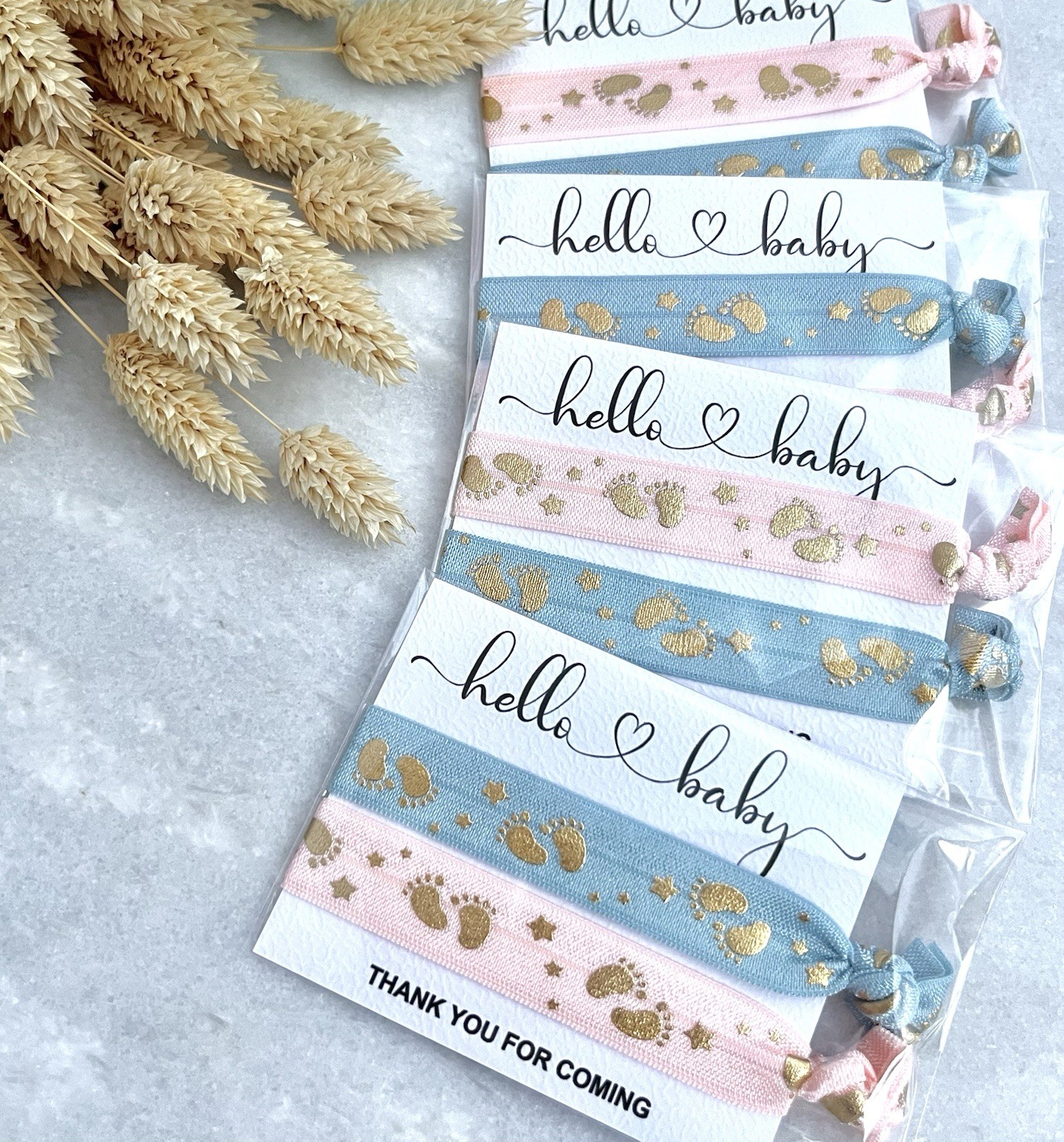 Baby Shower Gender Reveal Party Gift Hair Elastic Wrist Tie Party Favour