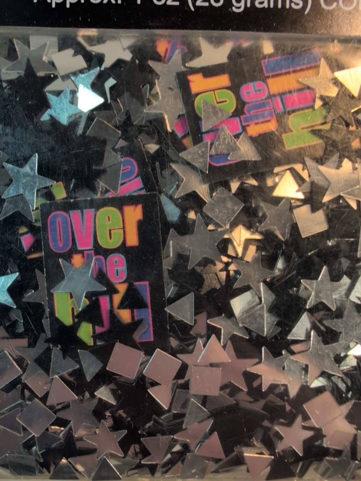 Vintage Over The Hill Confetti 1 oz Milestone Birthday Gag Gift Stars New