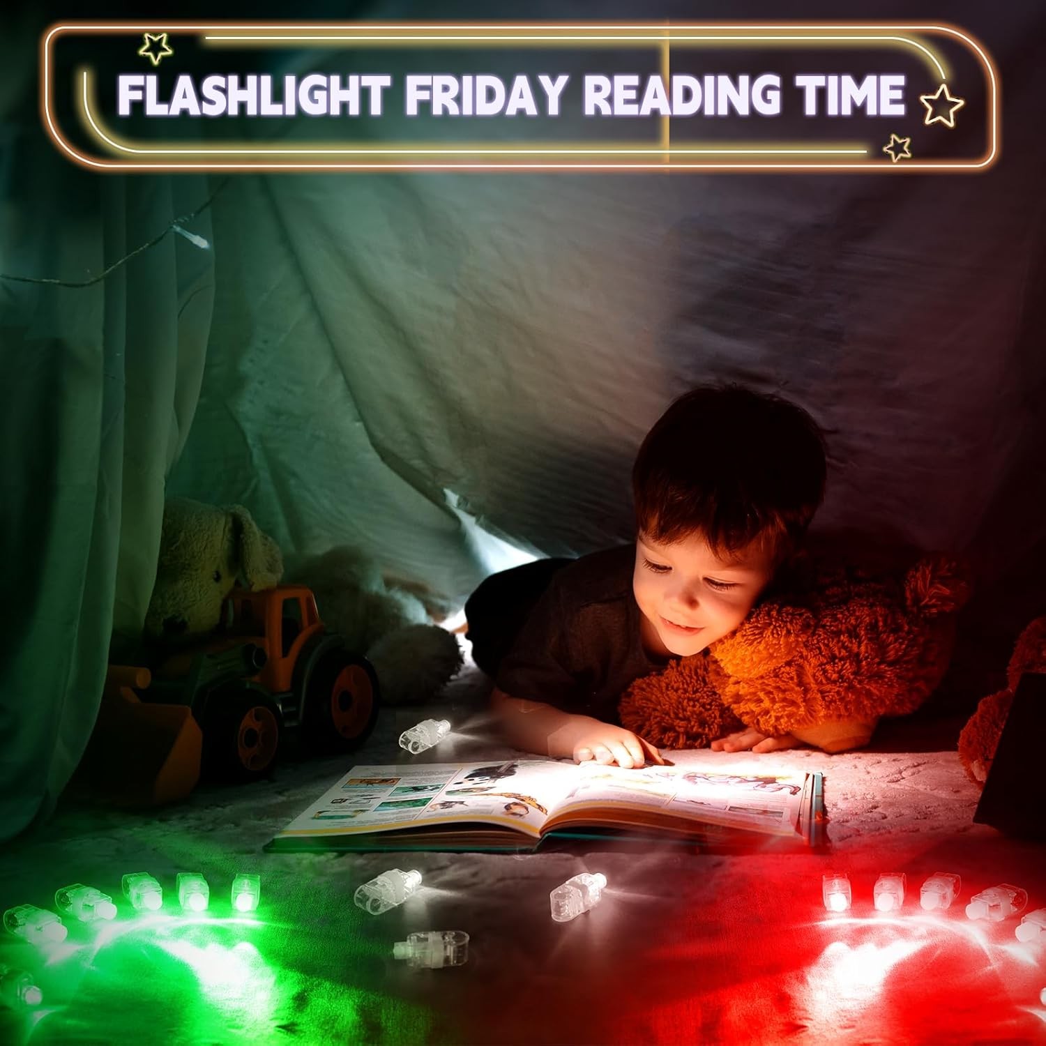 CALIFORNIA CADE 50 Finger Lights – Kids & Party Glow Favors