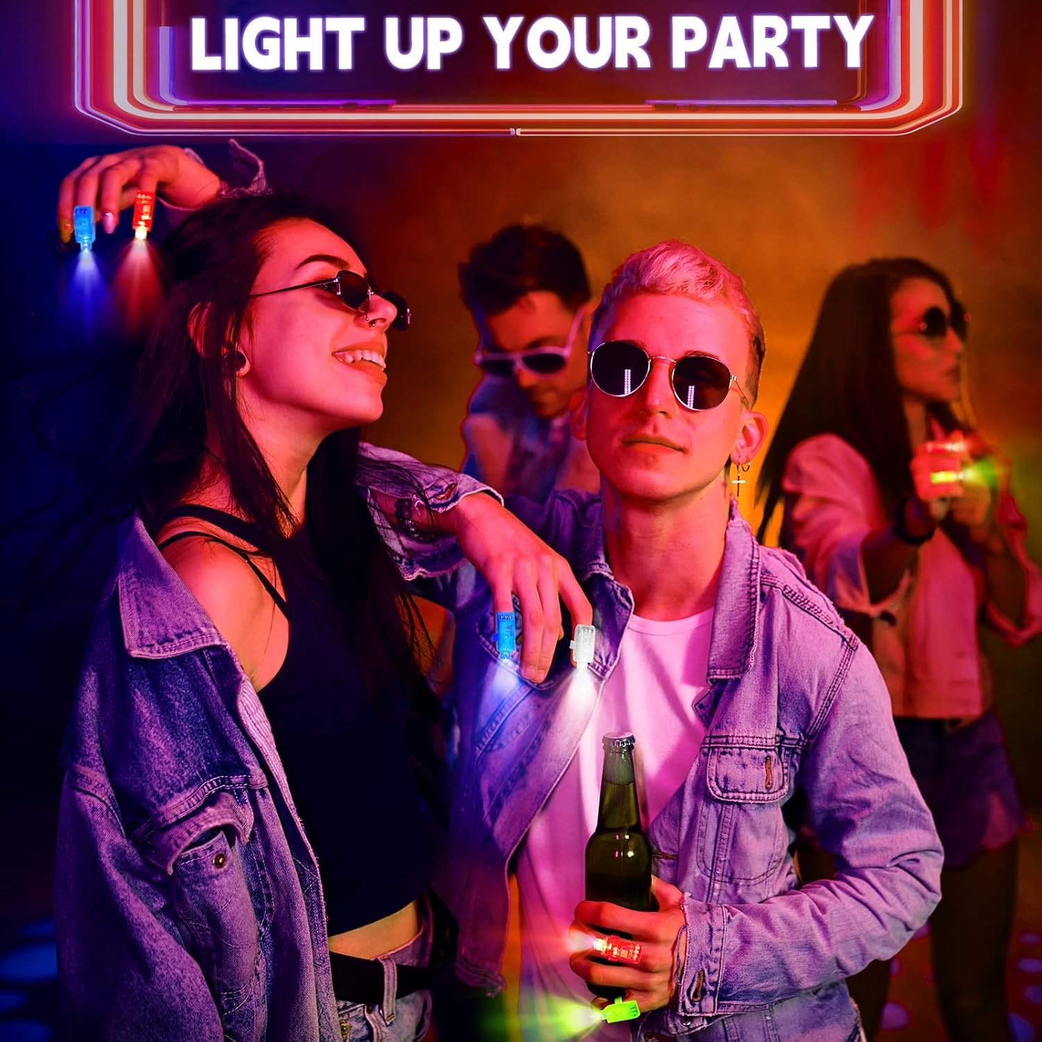 CALIFORNIA CADE 50 Finger Lights – Kids & Party Glow Favors