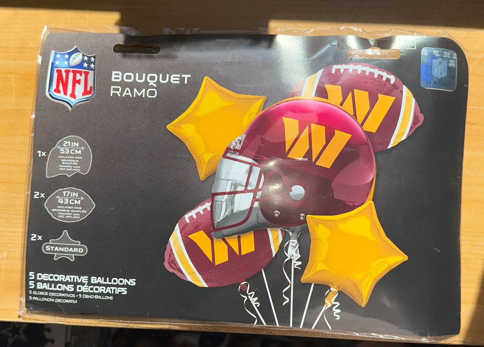 NFL 5 Piece Mylar Foil Balloon Bouquet