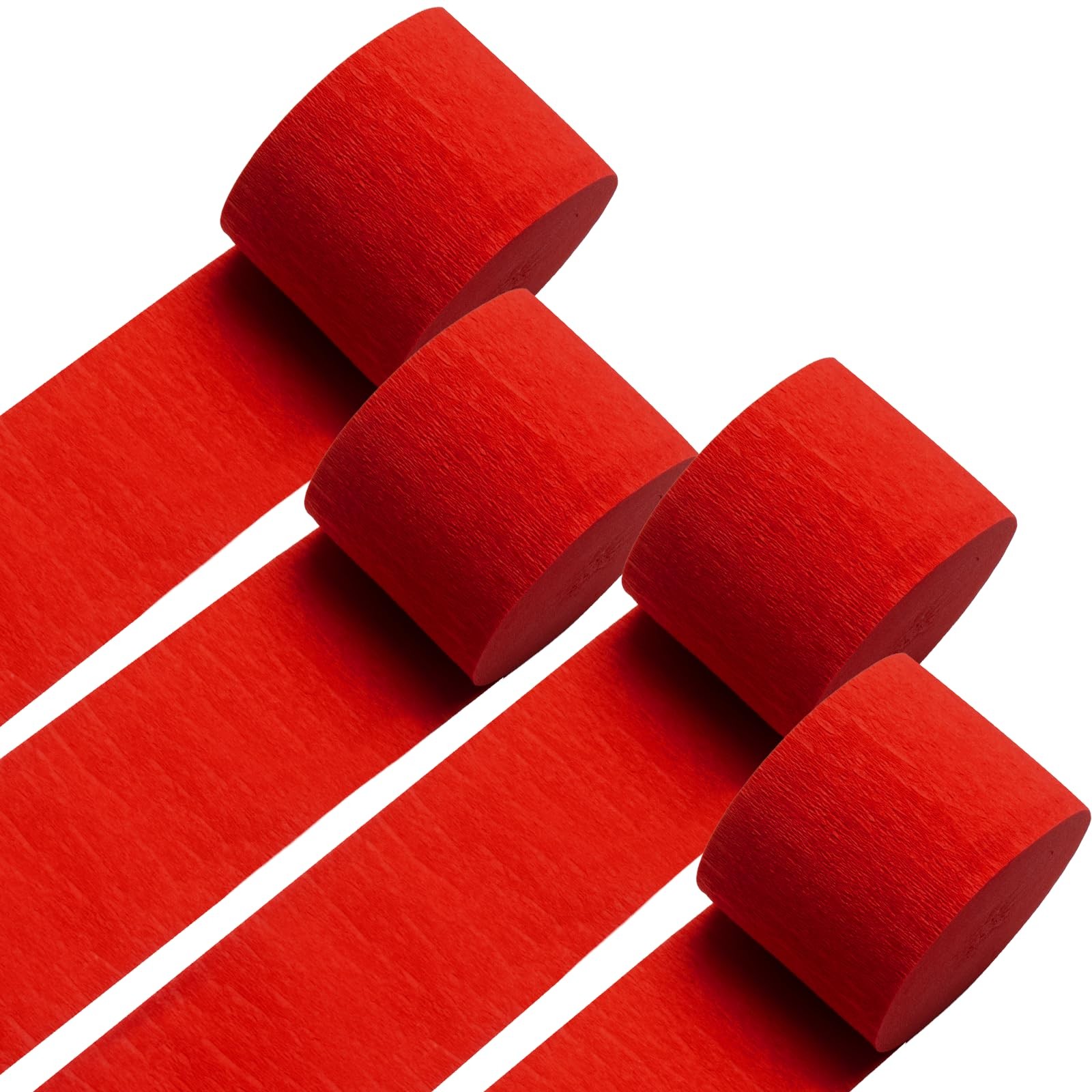 Red Crepe Paper Streamers Valentines Day Birthday Wedding Party 4 Rolls 328ft