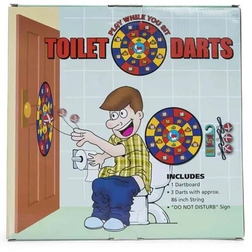 Toilet Potty Darts Game – Funny Gag Joke Gift Toy