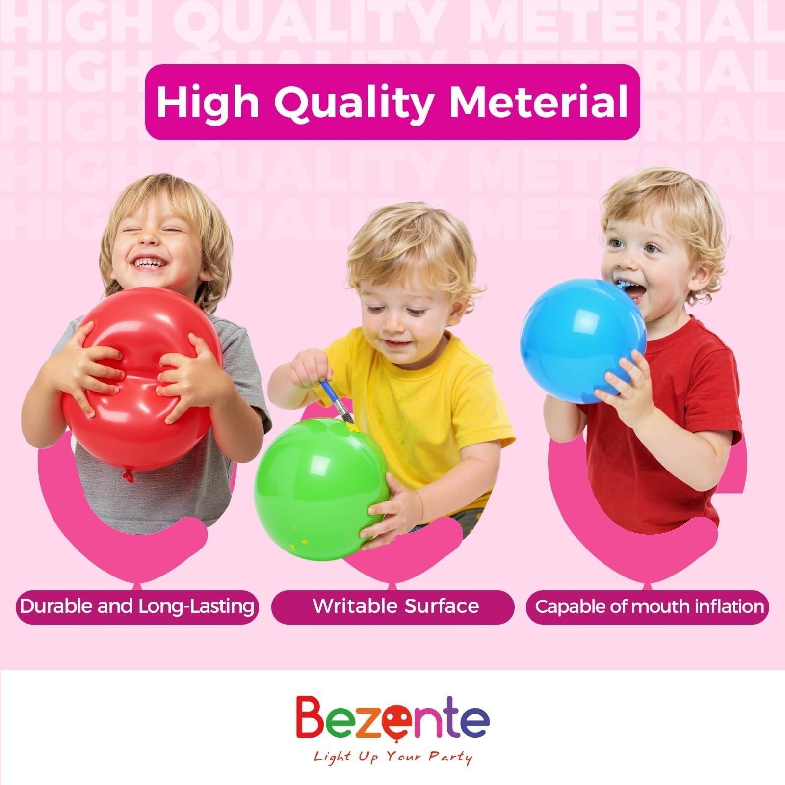 30 Pack 18 Inch White Sand Balloons Large Round Latex Party Decoration Set
