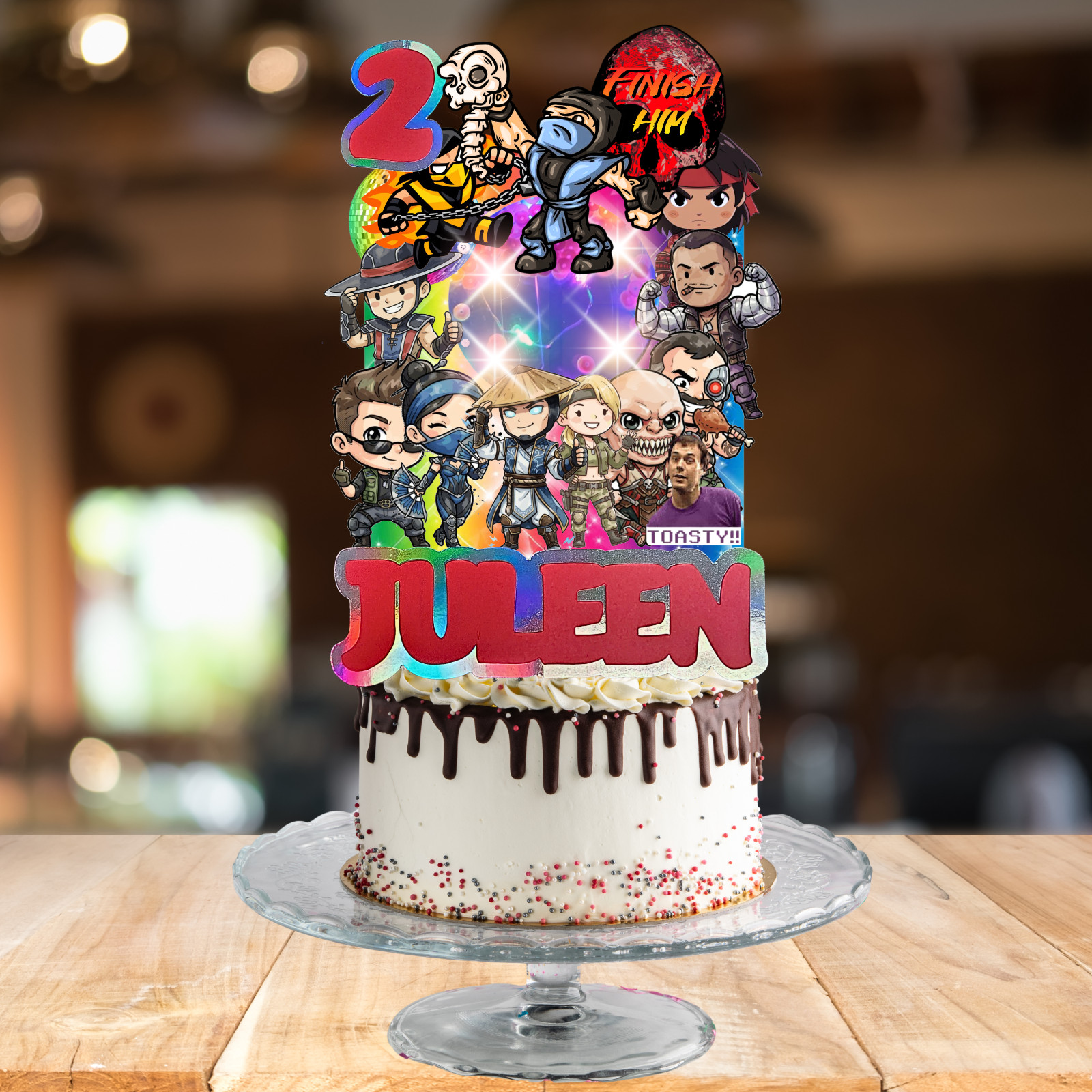 MORTAL KOMBAT cupcake birthday party supplies favor centerpiece decoration event
