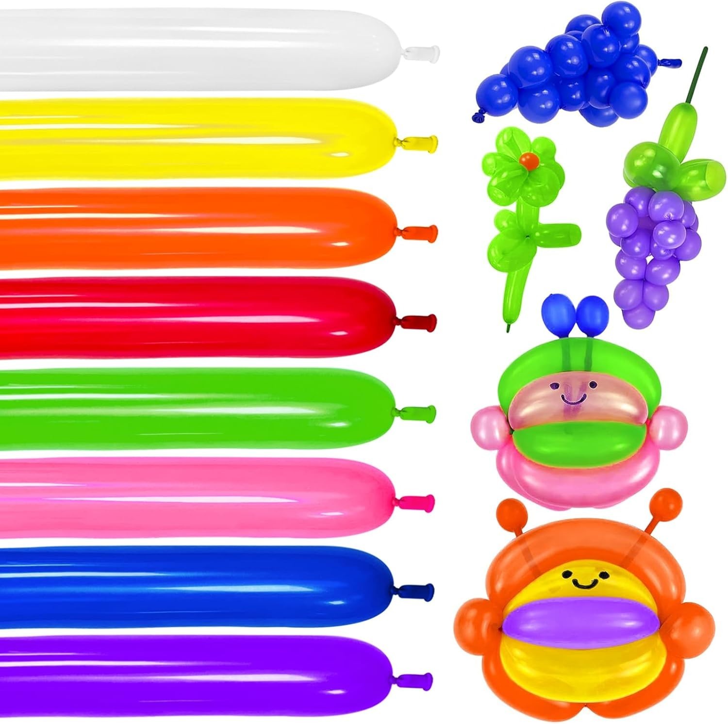 Magic Balloon Animal Kit – 260 Multi-Colored Latex Balloons for Joyful Events
