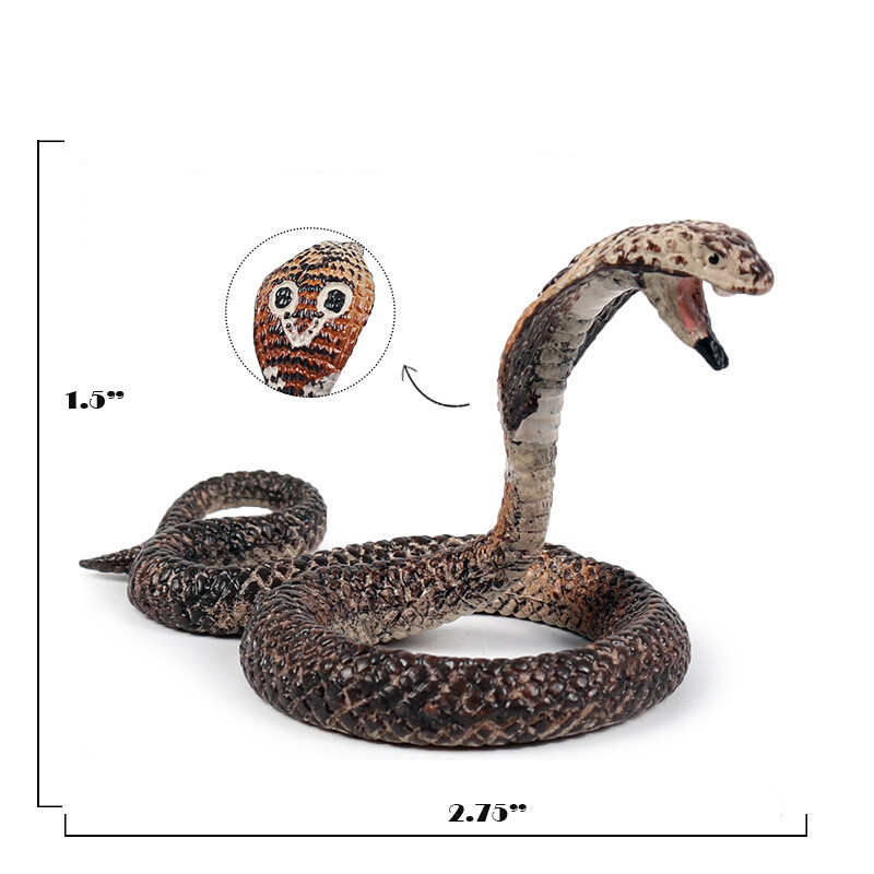 Fake Mini 1.5″x2.75″ Naja Cobras Snake Scary Toy Prank Party Joke Halloween Prop