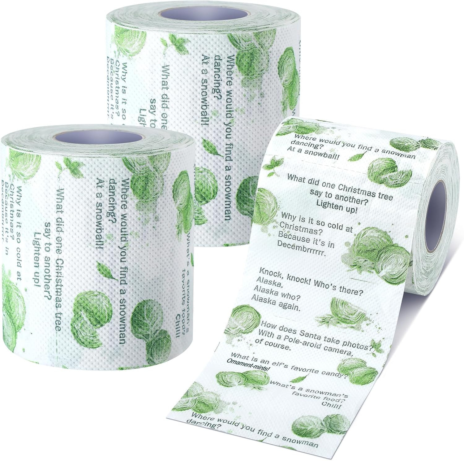 3 Pcs Christmas Joke Toilet Paper Roll Funny Christmas Decoration Holiday Toilet