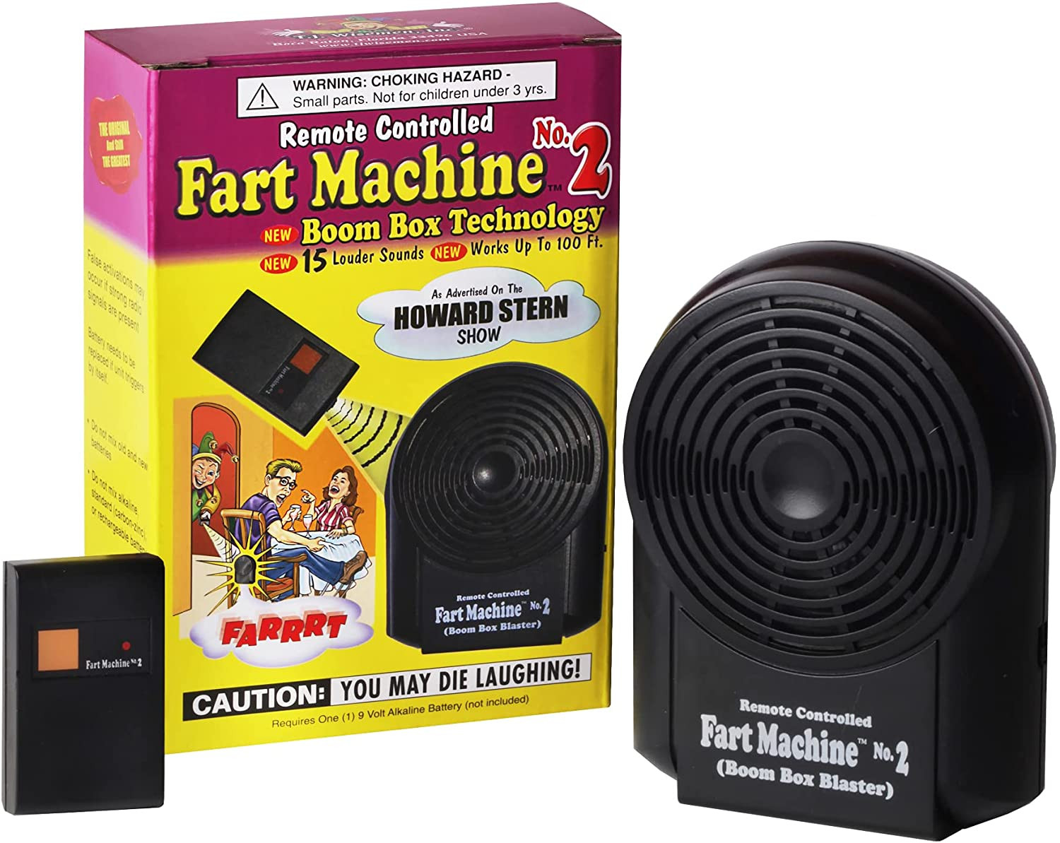 T.J. Wisemen, Inc. Remote Controlled Fart Machine #2 with Boom Box Technology –