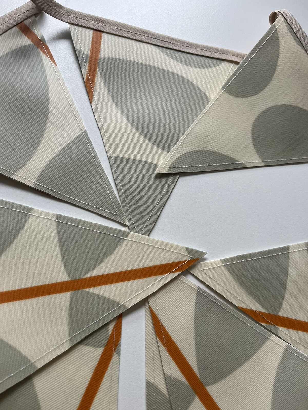 Handmade Oilcloth Bunting – Garden/Home Contemporary – 2 Meters Double Sided