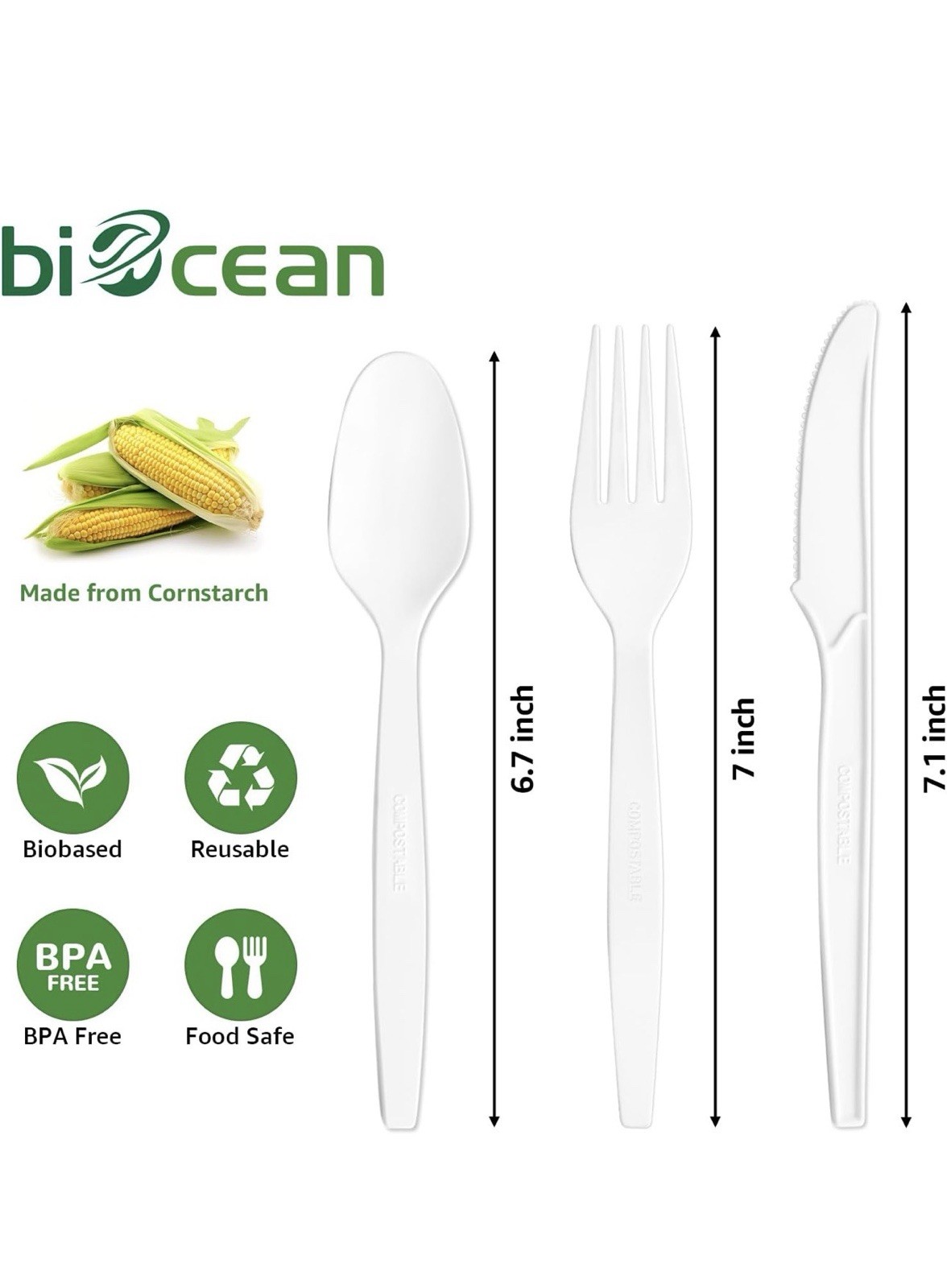 🔥 Compostable Heavy Duty Forks – 2,000 Count Case – 10 Boxes – Free Shipping