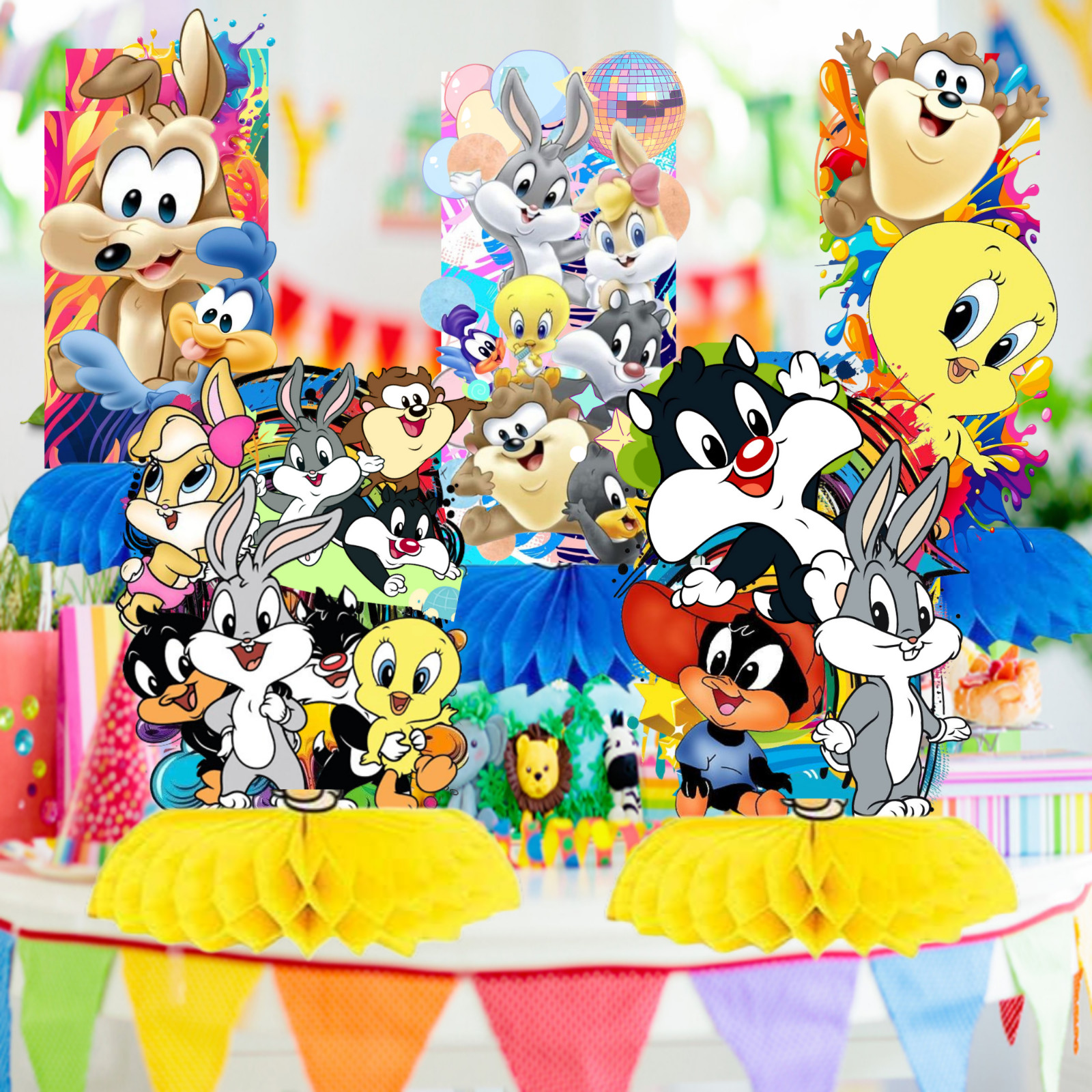 baby Looney tunes toons birthday party supplies favor centerpiece decoration