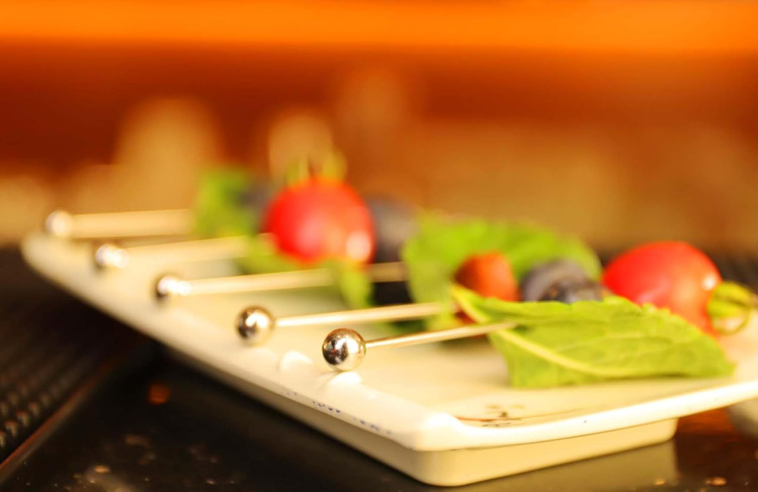 Pinchos Cóctel Acero Inoxidable 12PCS con Soporte para Tapas y Aperitivos, Nuevo