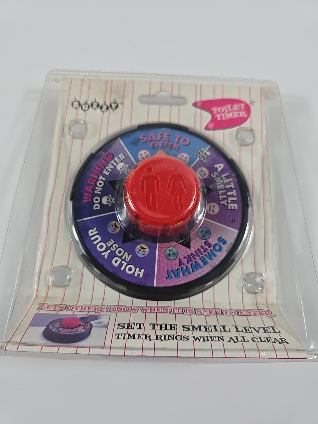 BUZZY Toilet Timer Sealed Gag Toy Potty Humor FineLife Products Funny Gift 4 Dad