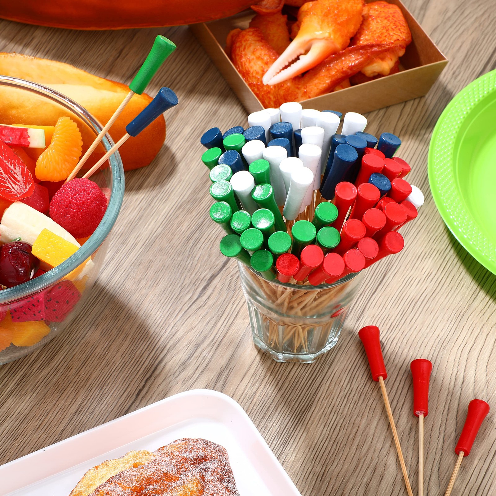 500 Pcs 4.7 Inch Golf Tee Picks for Appetizers Golf Toothpicks Decorative Gol…