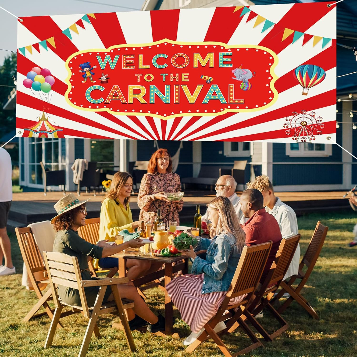 Welcome to the Carnival Banner Carnival Decorations Circus Party Supplies Backdr