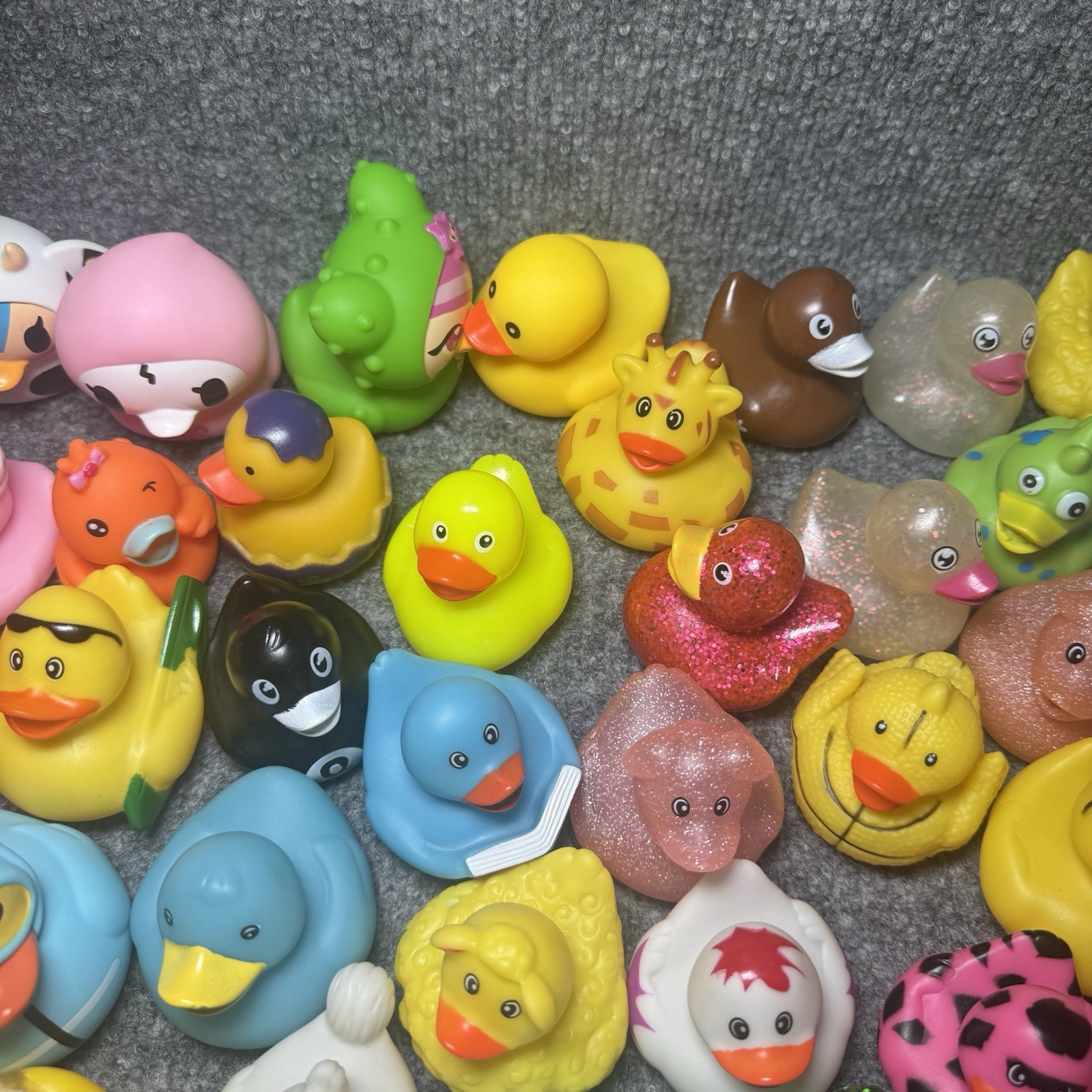Rubber Ducks Bulk Assortment Duckies Jeep Ducking Duck Bath Toys Lot Of 114