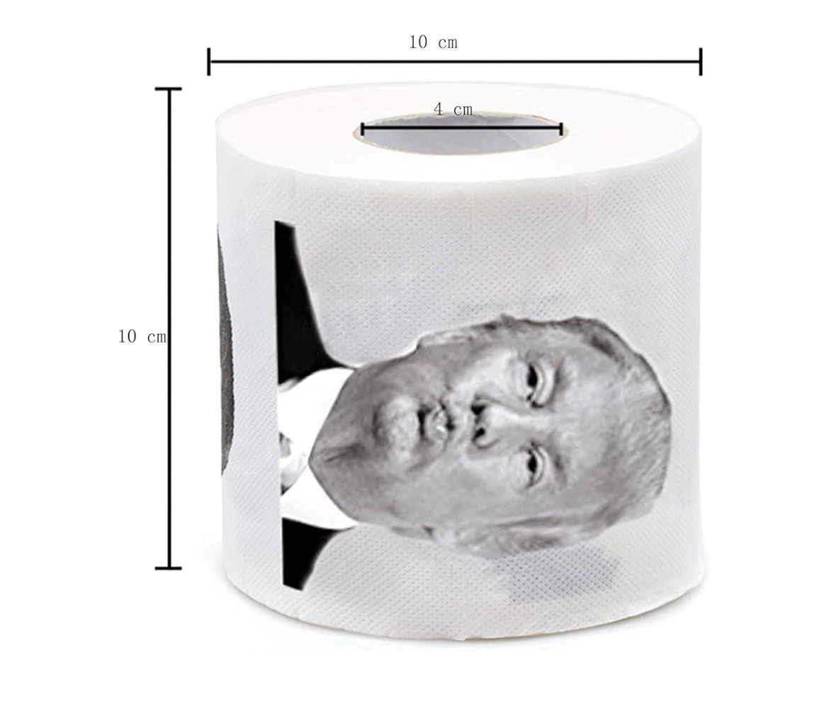 Donald Trump Toilet Paper – Funny Gag Gift, 3 Ply, 300 Sheets, 1 Roll