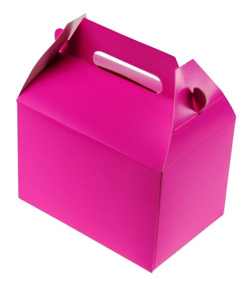 48 HOT PINK PARTY TREAT BOXES FAVORS GOODY BAG BAZAAR PRIZE GIFT BASKET CARNIVAL