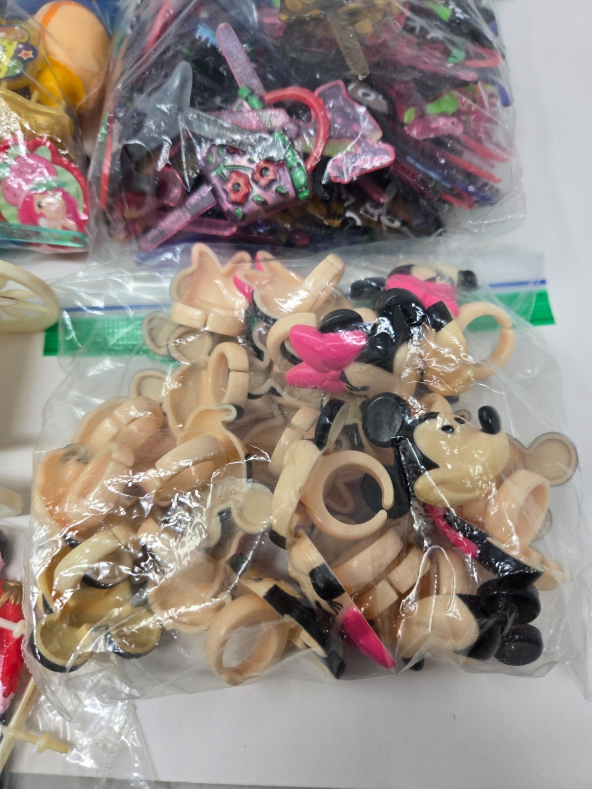 HUGE Vintage LOT of Cake Cupcake Picks Toppers Party Favors Rings Disney LOOK
