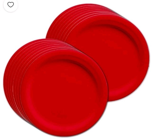 Solid Red Birthday Party Supplies Set Plates Napkins Cups Tableware Kit for 16