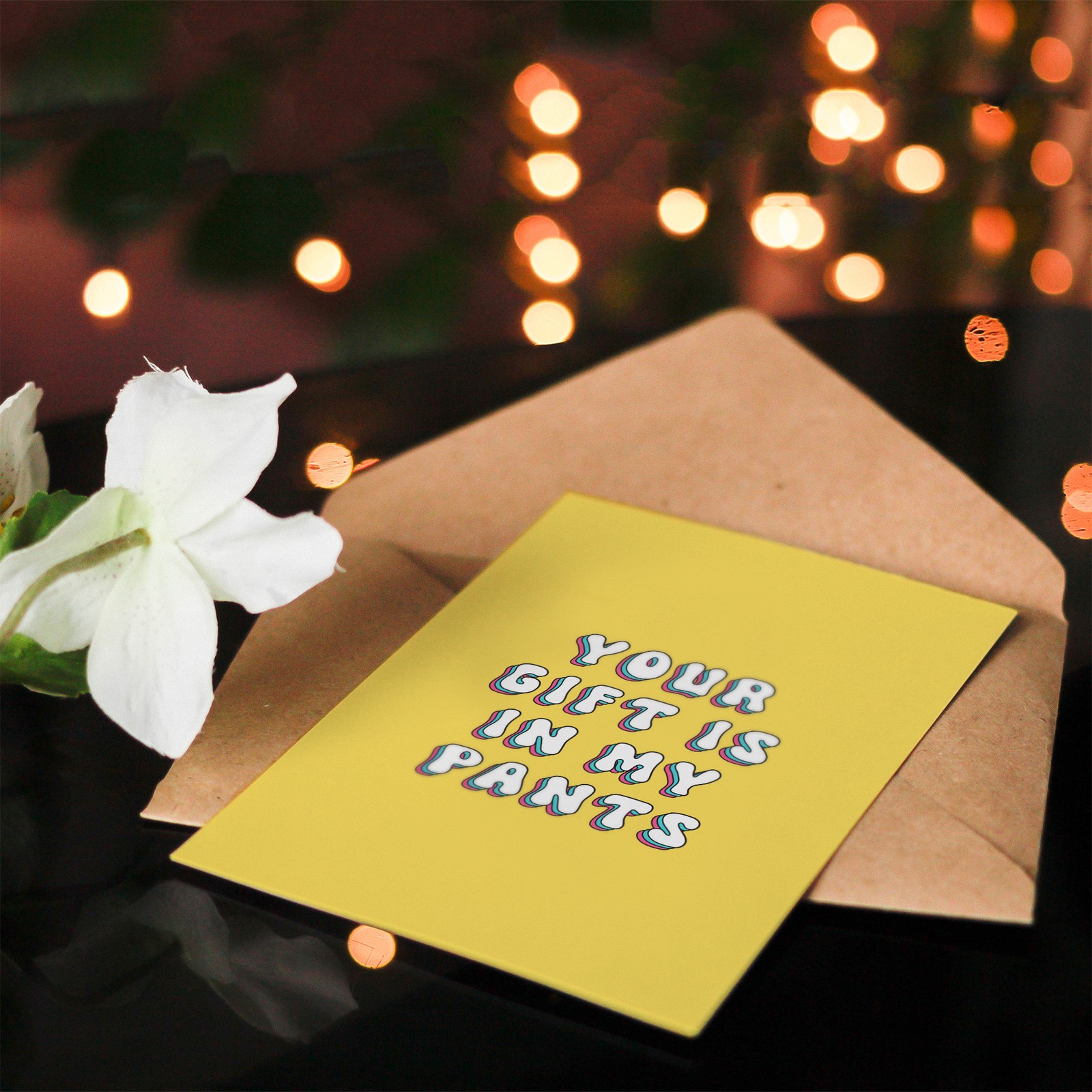 Birthday Card Your Gift Is In My Pants Funny Rude Adult Humour Wife Girlfriend