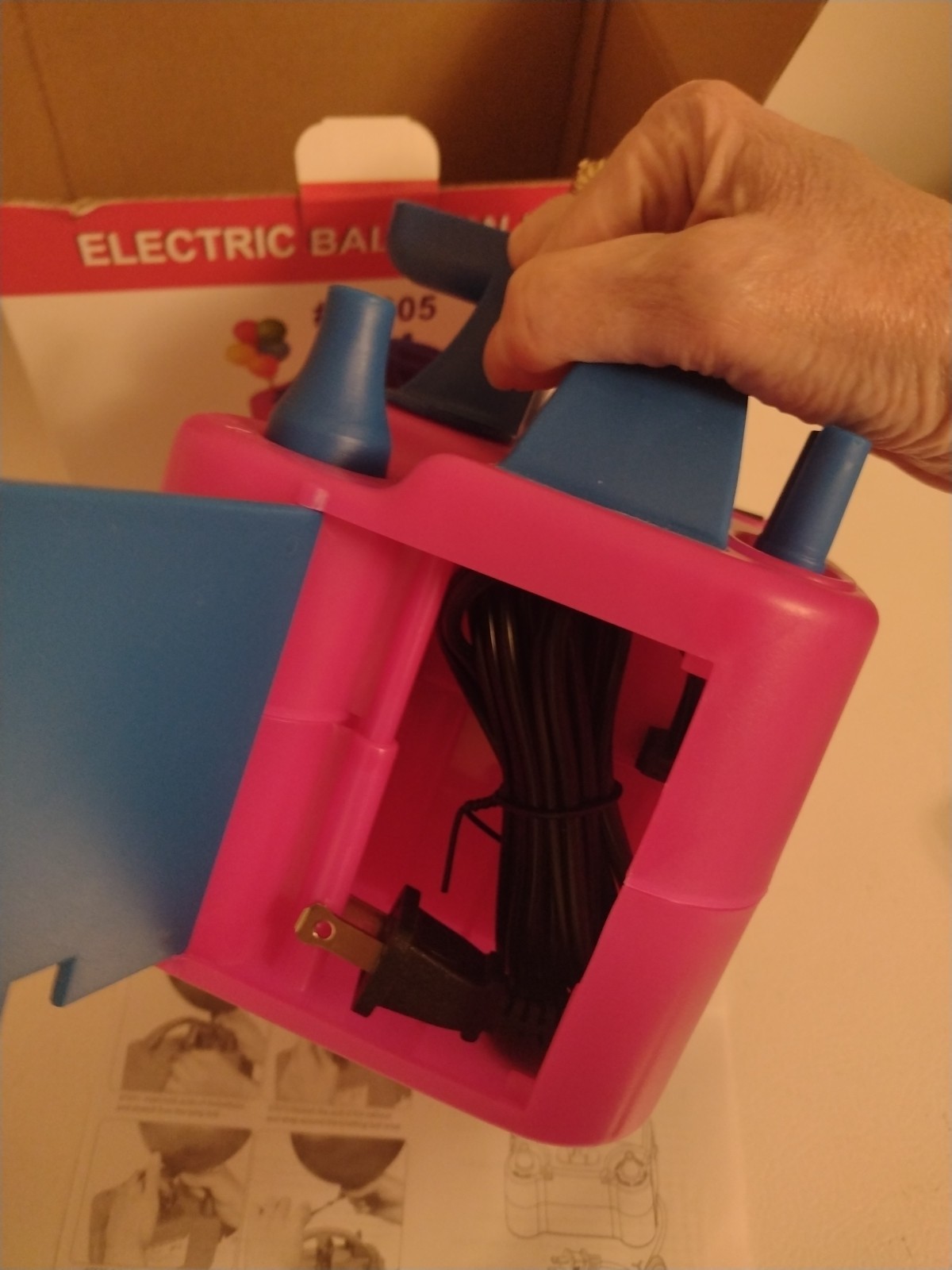 Portable Two Nozzle 110V Electric Balloon Inflator Pump Party Birthday
