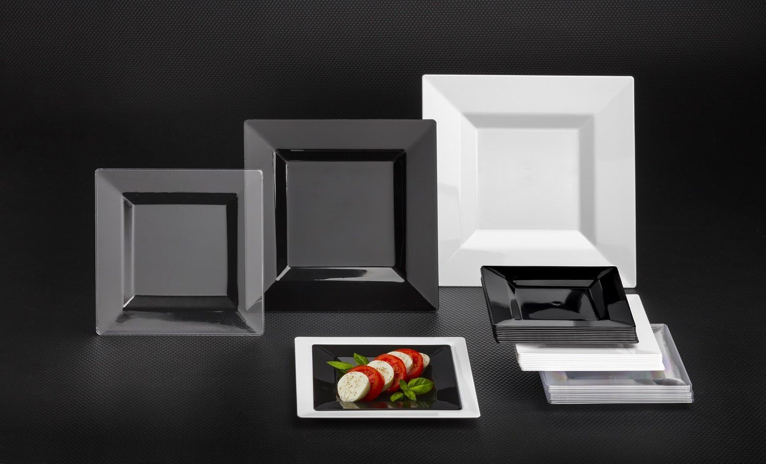 Clear Disposable Square Plastic Plates, 8″, 70-Count – Perfect for Any Occasion