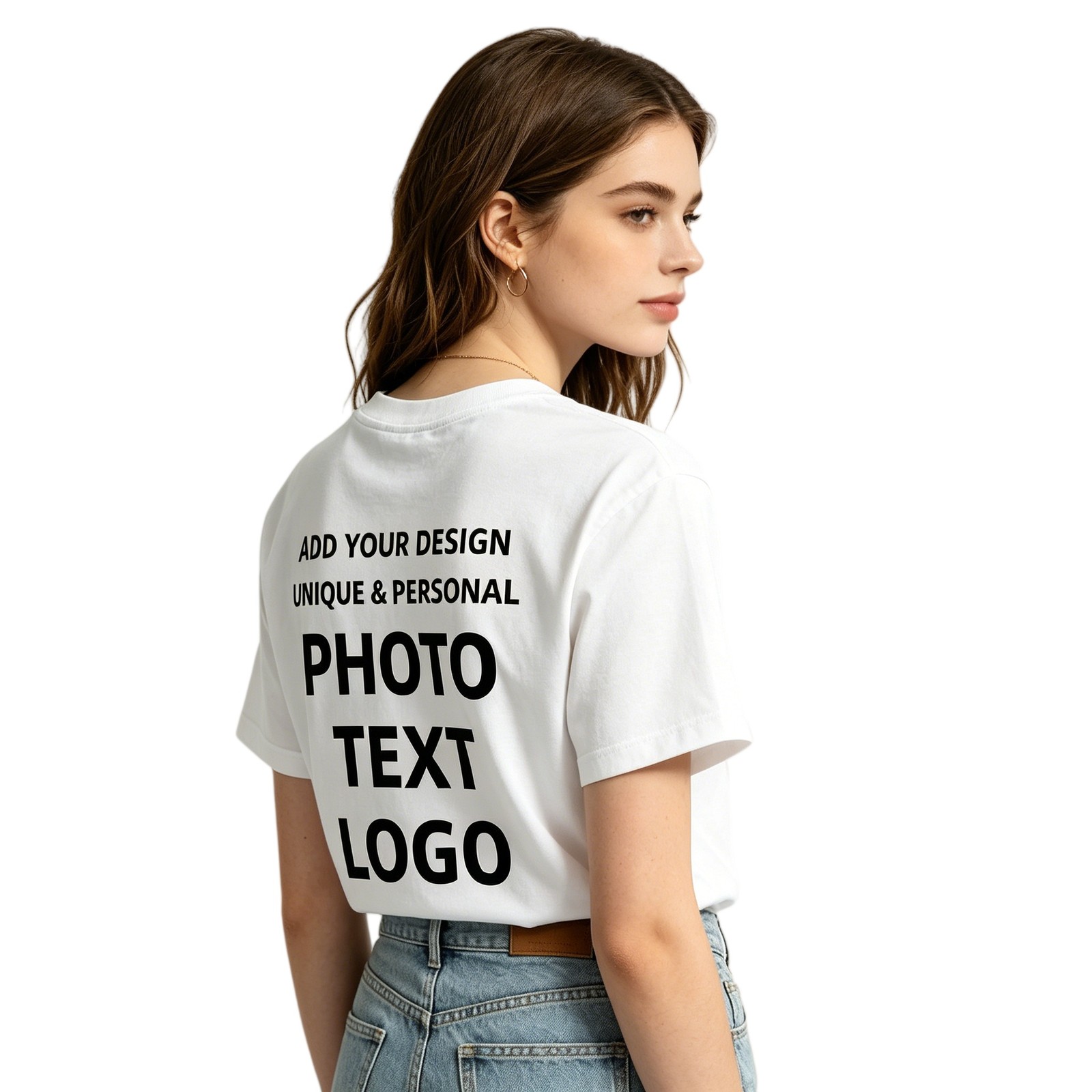 Hollowmark Custom Minimal Dark T Shirt Back Print Black White S-5XL Graphic Tee