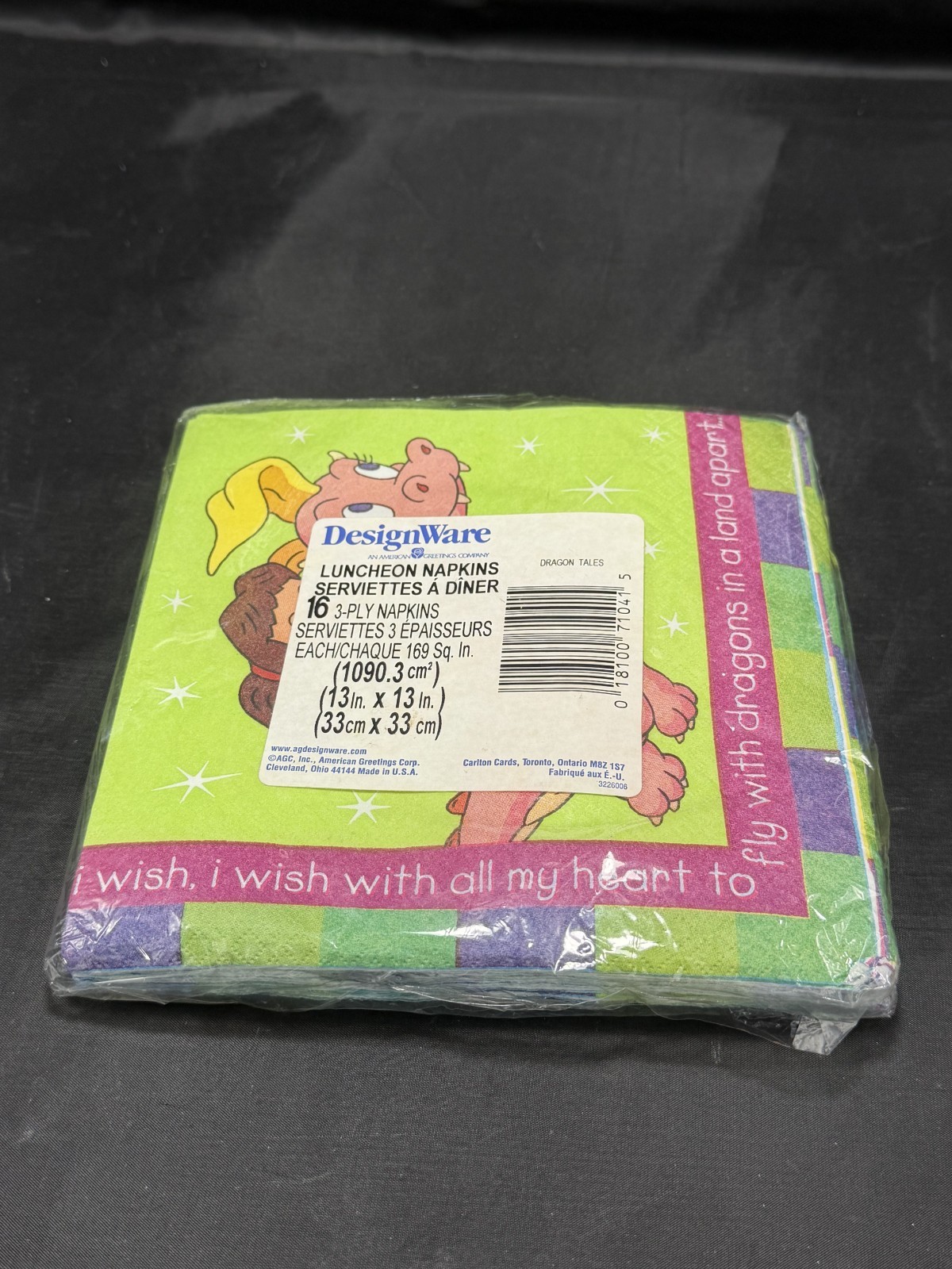 NEW Dragon Tales DesignWare Vintage 2001 AGC Birthday Party Supplies PBS Kids