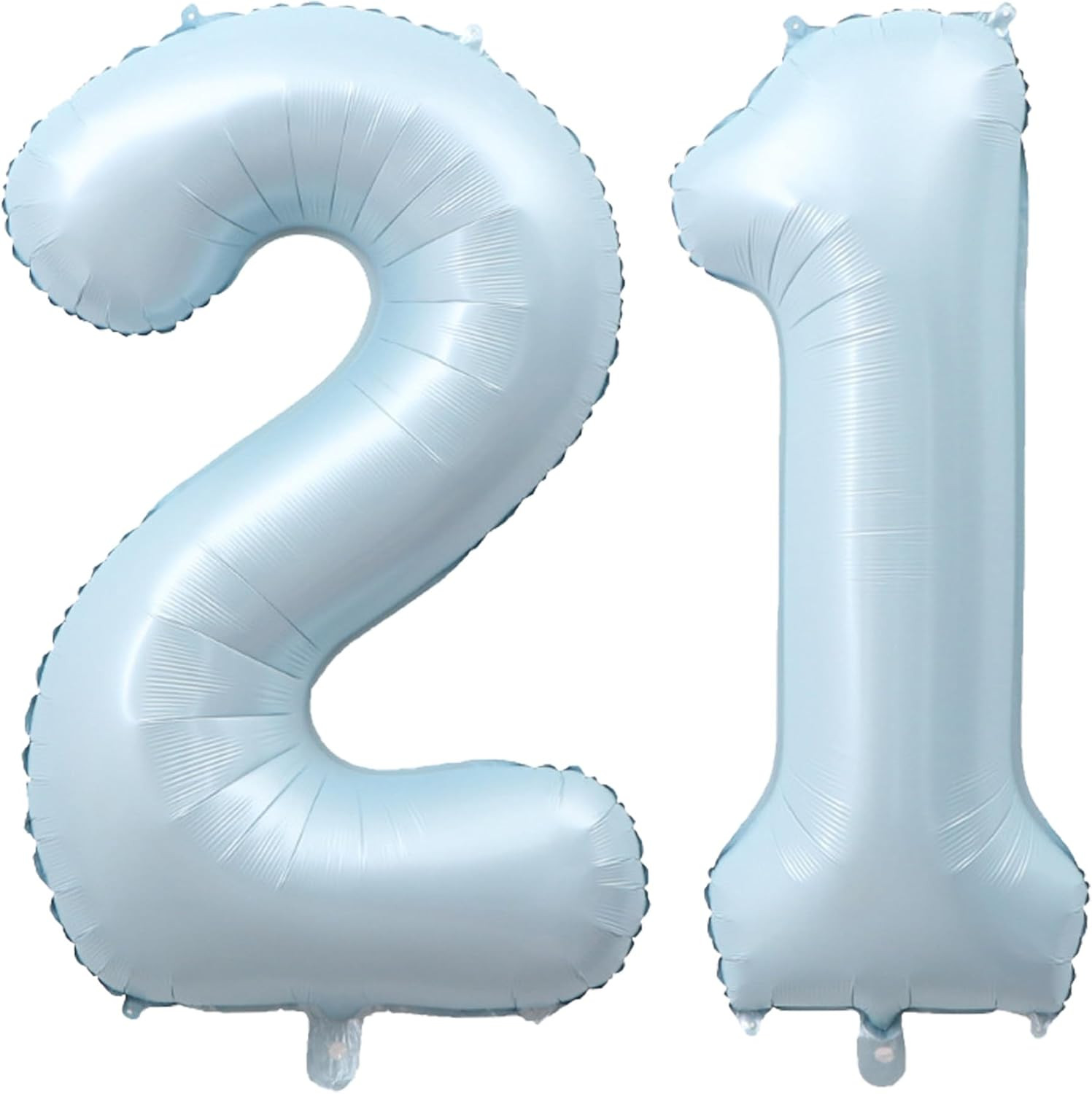40 Inch Light Blue Number 21 Balloons Giant Foil Mylar Helium | 12Th or 21St Ann