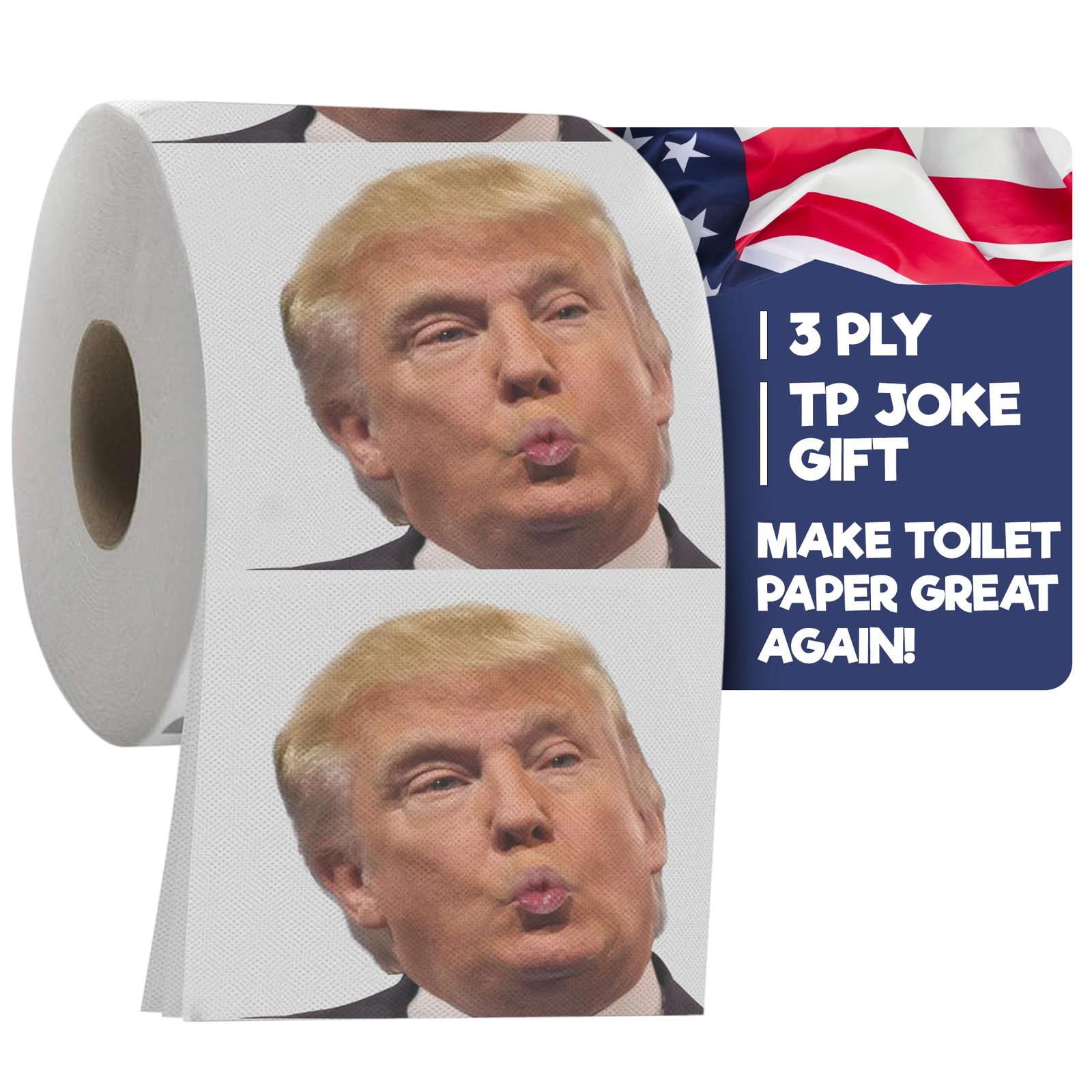 Trump Political Toilet Paper Roll by Gagster 1 Count (Pack of 1), Pout