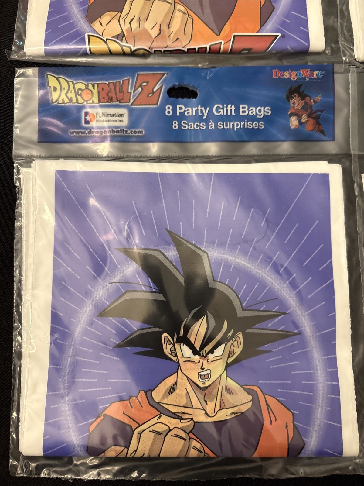 New Vintage Dragon Ball Z Party Loot Bags DBZ Loot Bags 4 – 8 CT Sets 2000 NOS